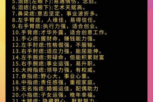 痣相揭秘：男人全身痣分布，命运密码一览无余